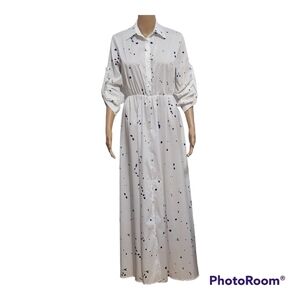 ORDER Plus Summer Boho Party Long Maxi Beach Dress Print Dot